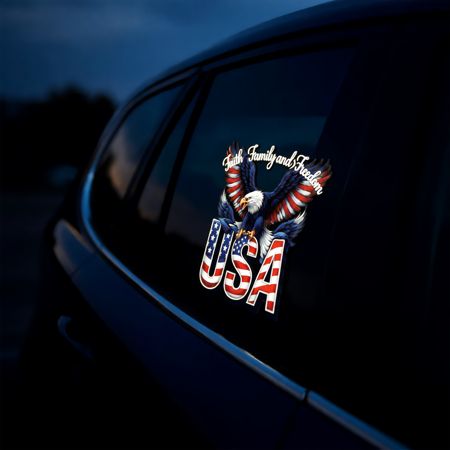 God Bless America 2026 Glow-in-the-Dark Patriotic Decal