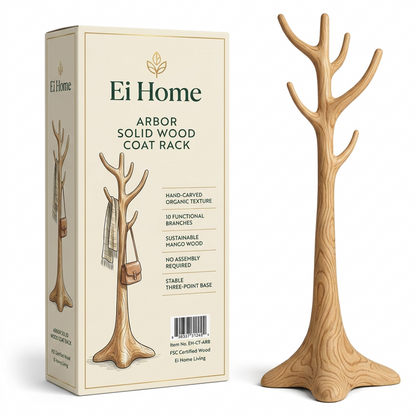 Arbor Solid Wood Coat Rack