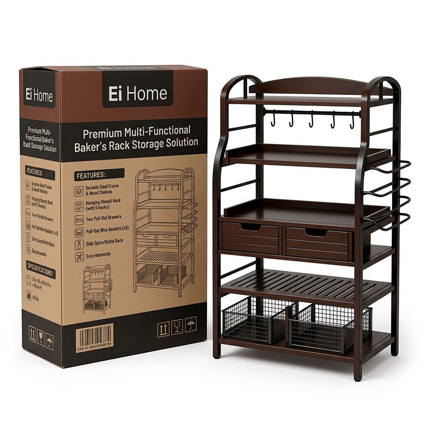 Multi-Functional Kitchen Storage Rack