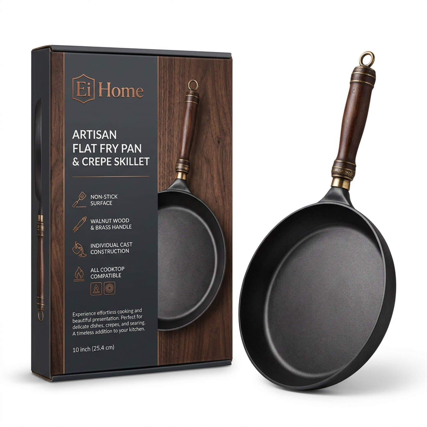 Artisan Flat Fry Pan & Crepe Skillet