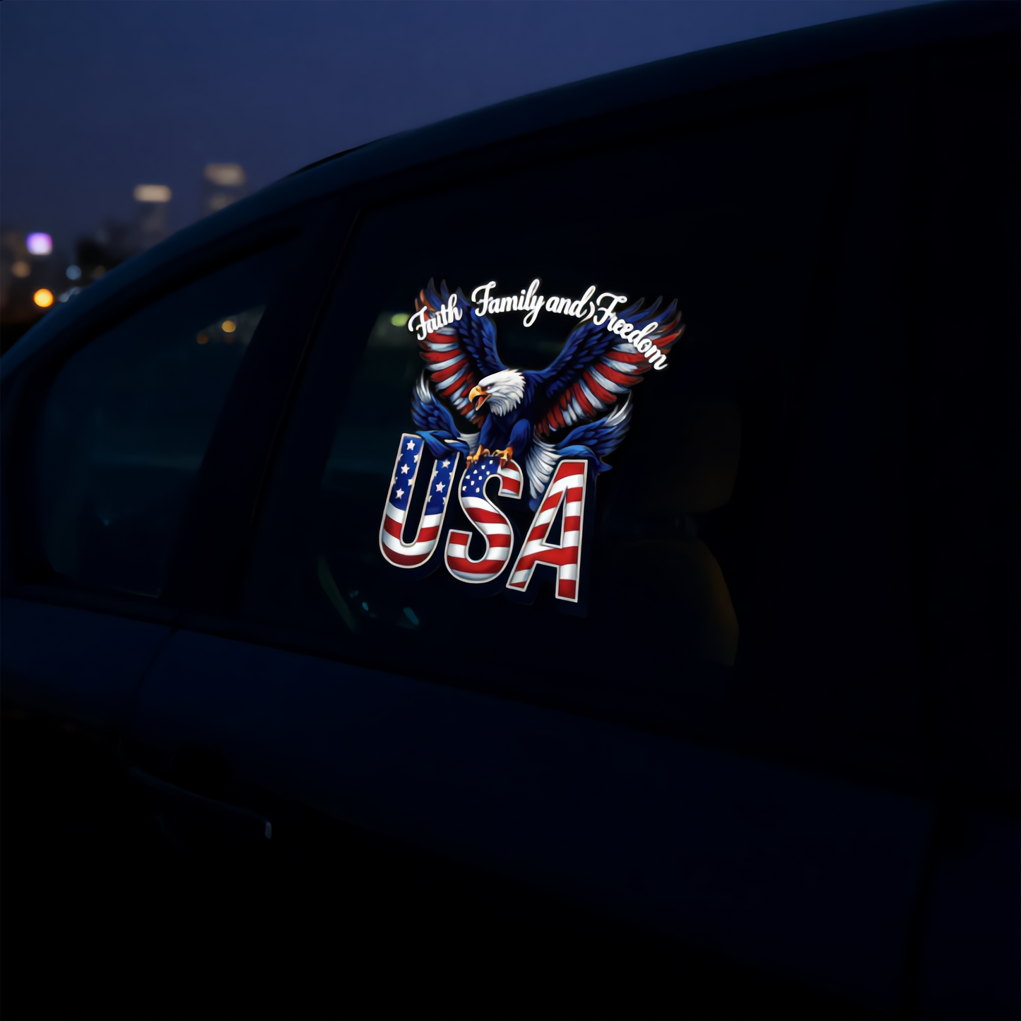 God Bless America 2026 Glow-in-the-Dark Patriotic Decal
