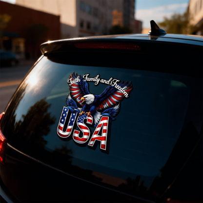 God Bless America 2026 Glow-in-the-Dark Patriotic Decal