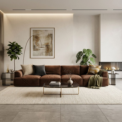 Velvet Modular Sofa - 4 Seater
