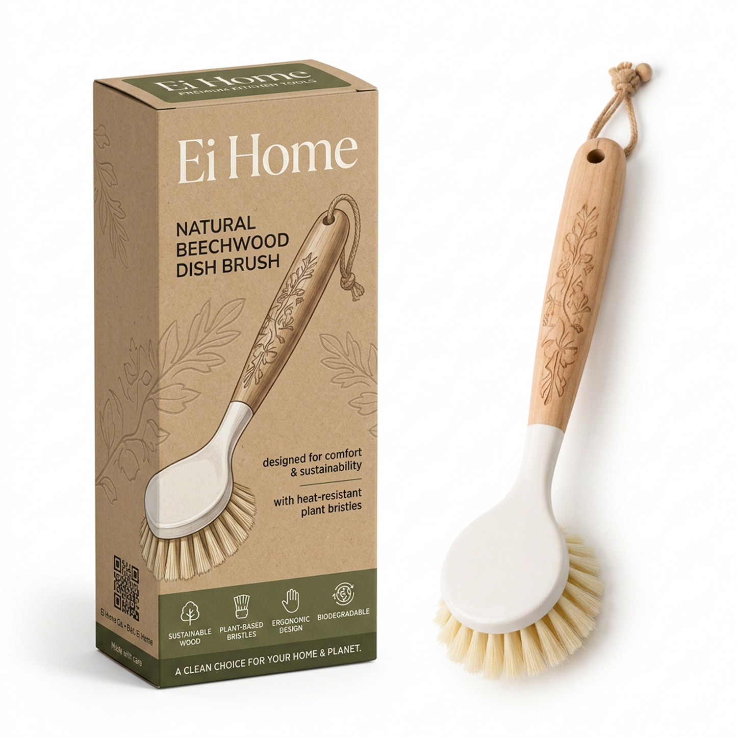 Natural Beechwood Dish Brush
