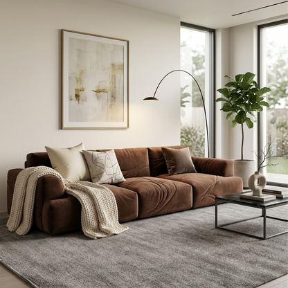 Velvet Modular Sofa - 4 Seater