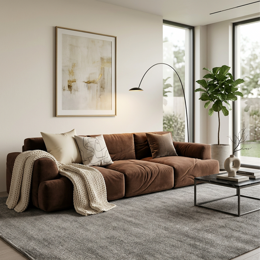 Velvet Modular Sofa - 4 Seater
