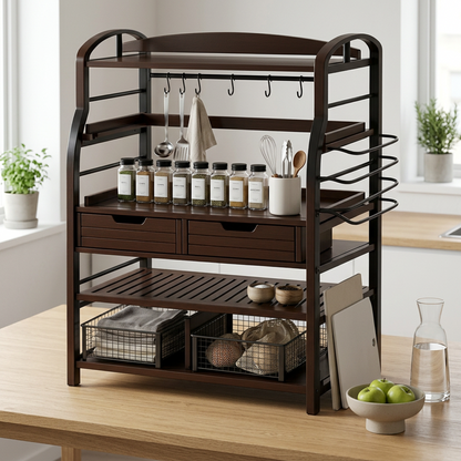 Multi-Functional Kitchen Storage Rack