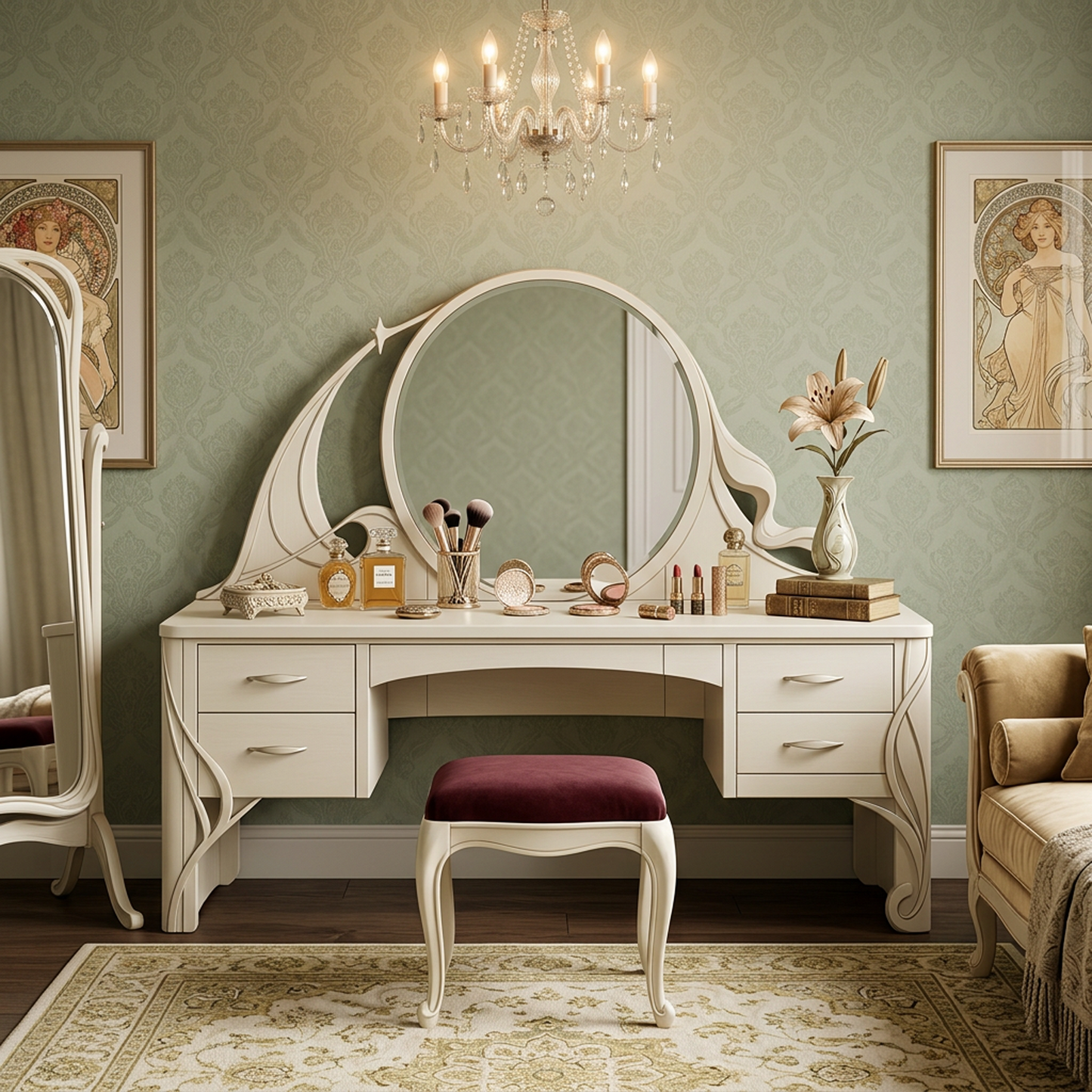 Art Nouveau Dressing Table