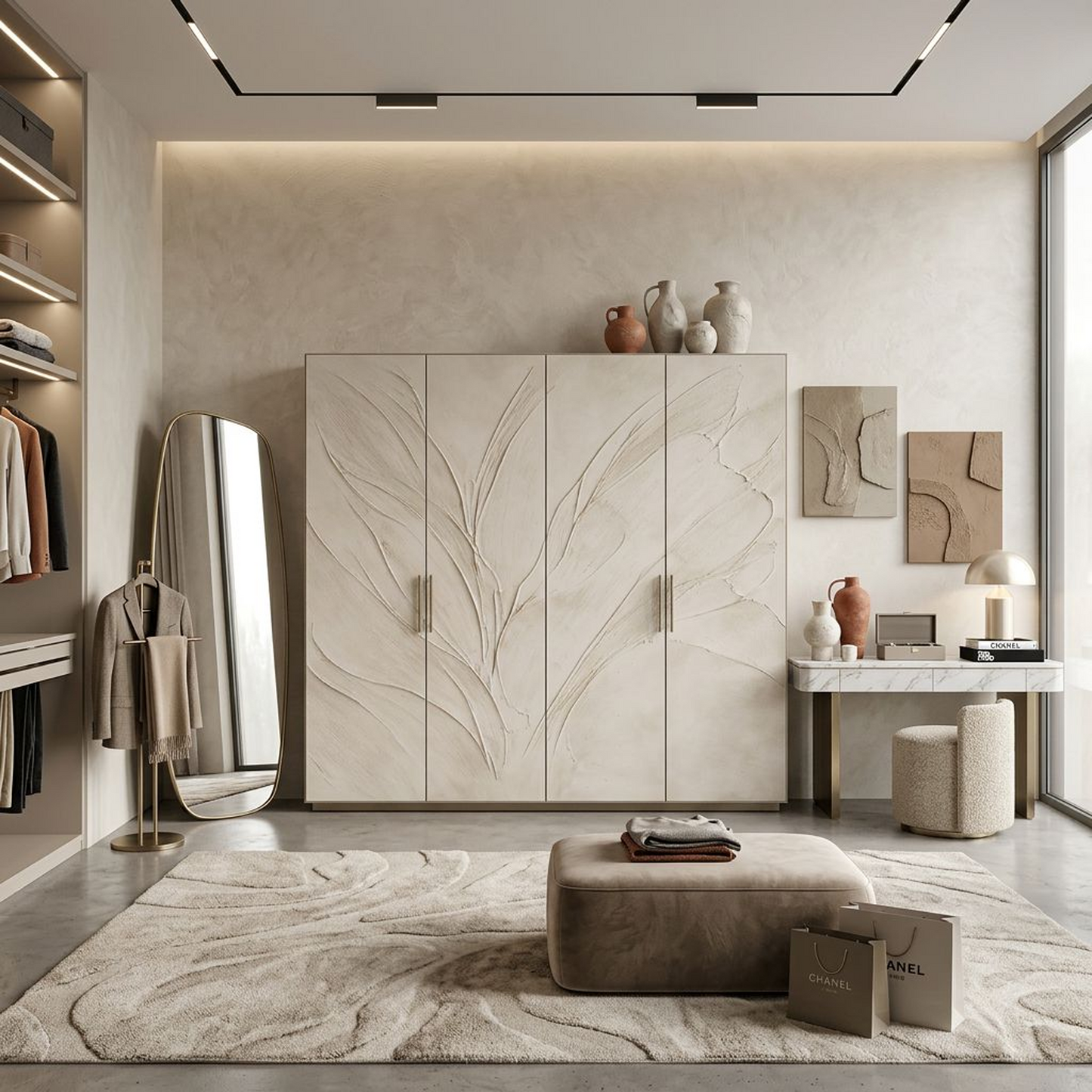 Modern Textured Wardrobe