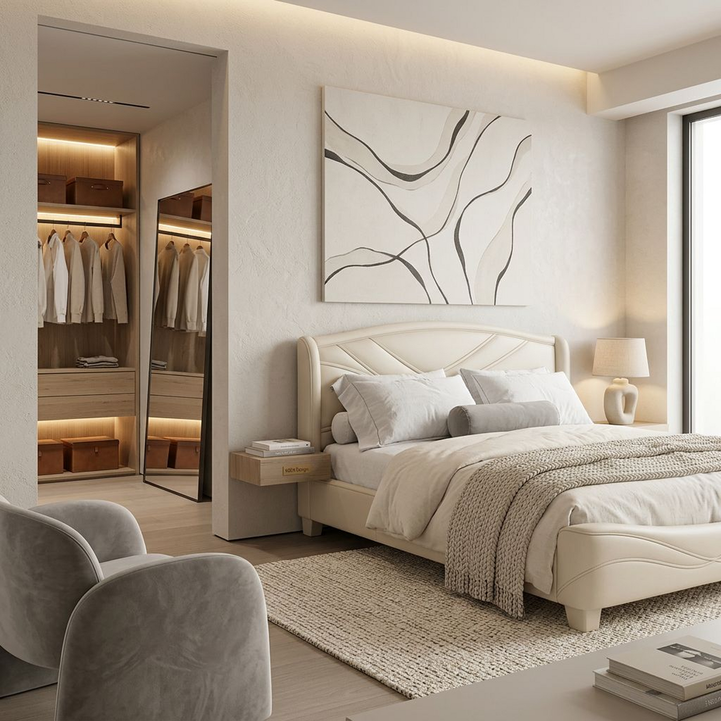 Premium Upholstered Queen Bed Frame