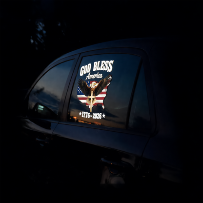 God Bless America 2026 Glow-in-the-Dark Patriotic Decal