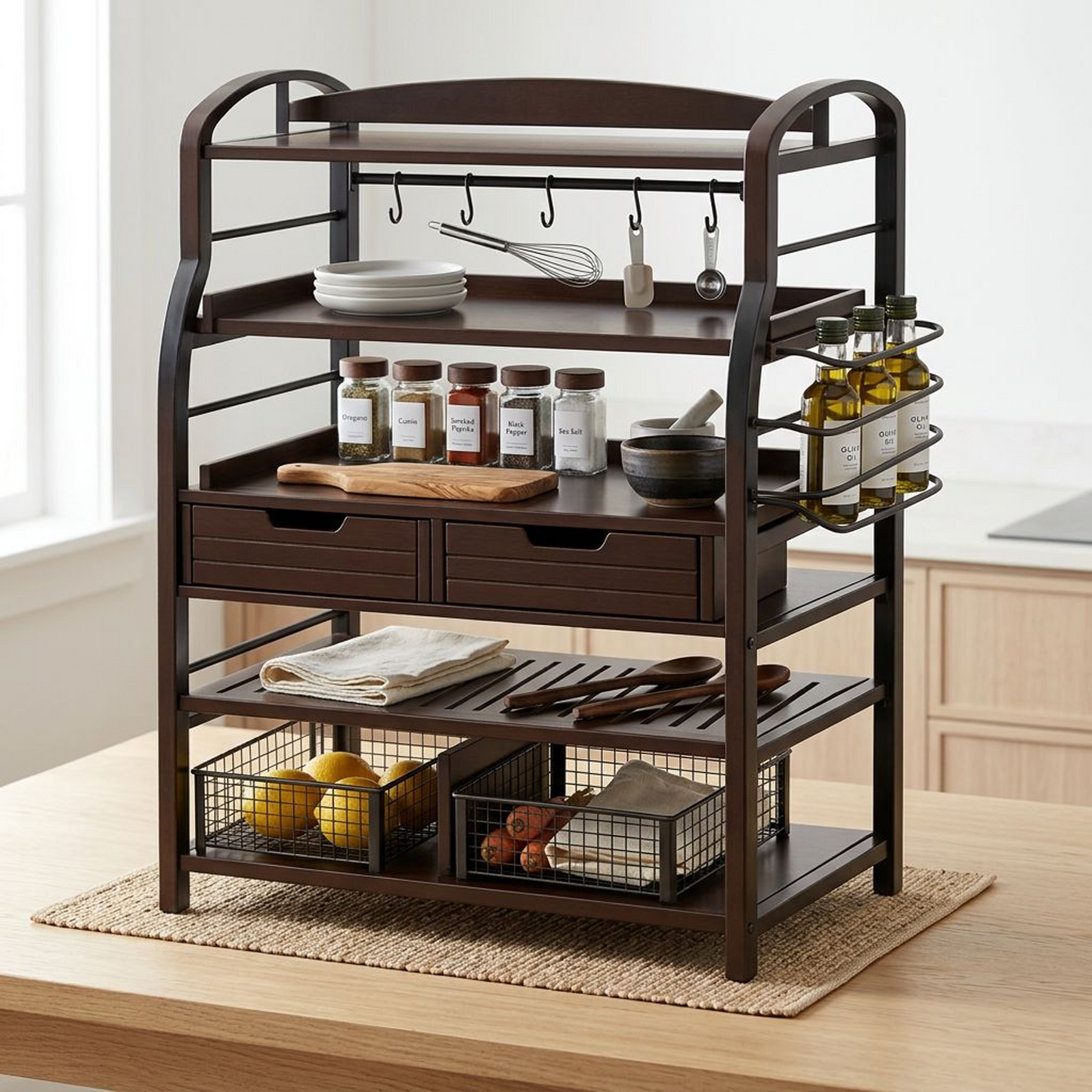 Multi-Functional Kitchen Storage Rack