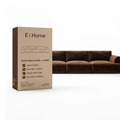 Velvet Modular Sofa - 4 Seater