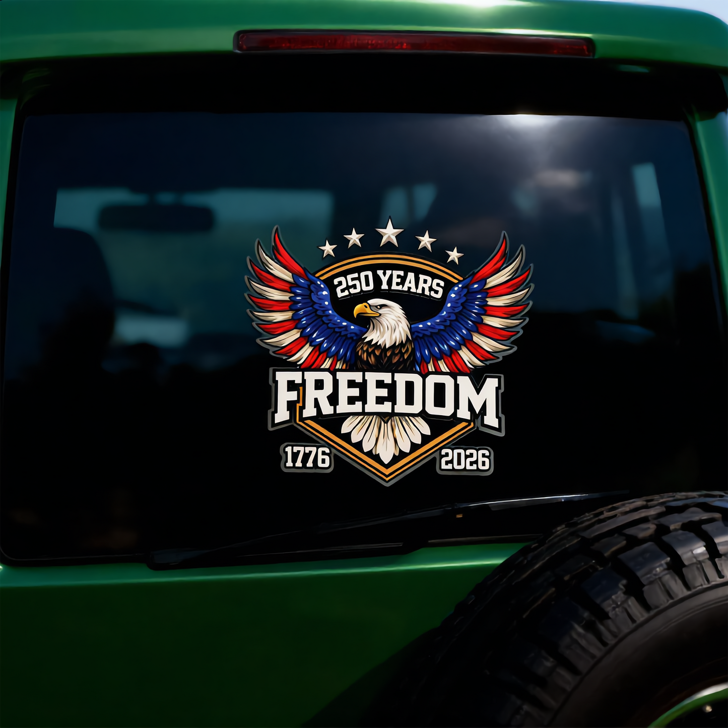God Bless America 2026 Glow-in-the-Dark Patriotic Decal