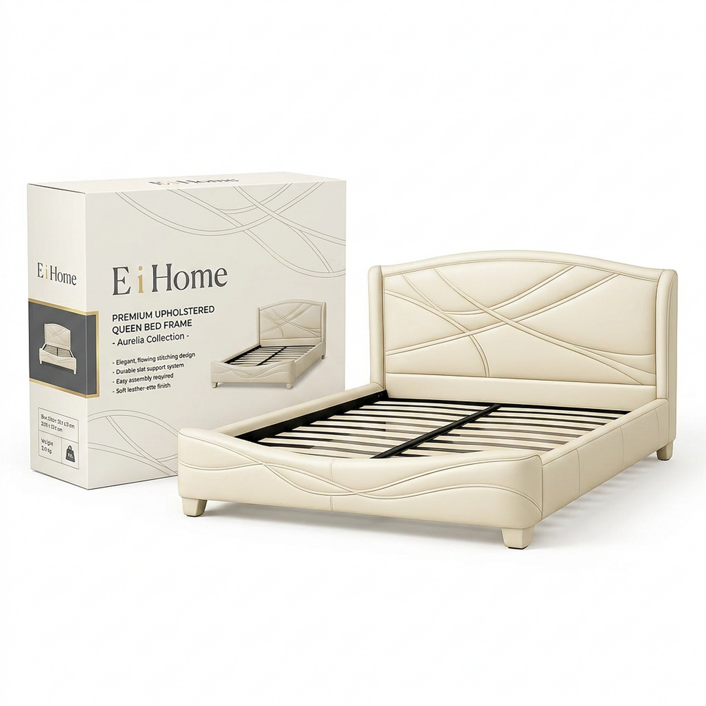 Premium Upholstered Queen Bed Frame