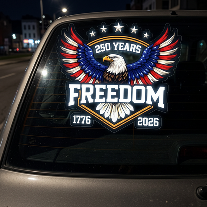 God Bless America 2026 Glow-in-the-Dark Patriotic Decal