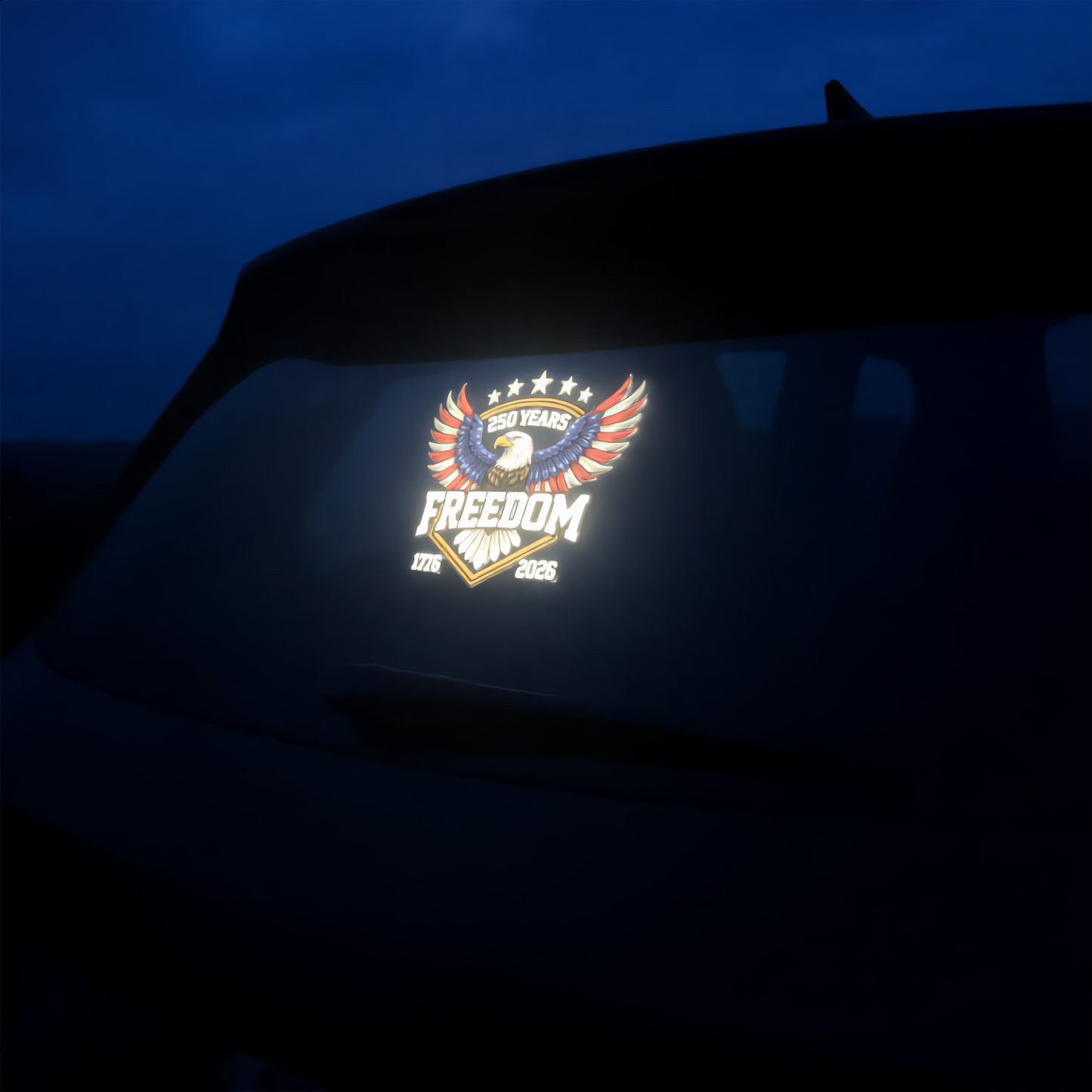 God Bless America 2026 Glow-in-the-Dark Patriotic Decal