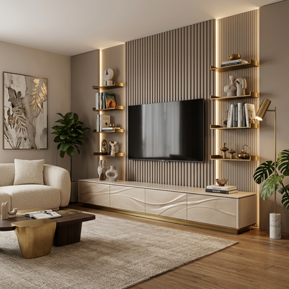 Sculpted Elegance TV Console